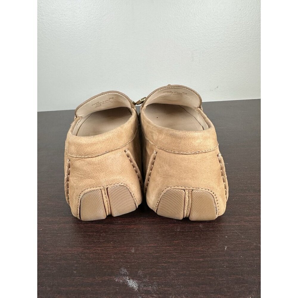 Cole Haan Evelyn Bow Driver Loafer Birch Beige Nubuck Size 9.5 Women’s - Picture 2 of 10